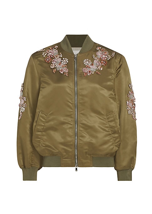 Crystal Embellished Bomber Jacket