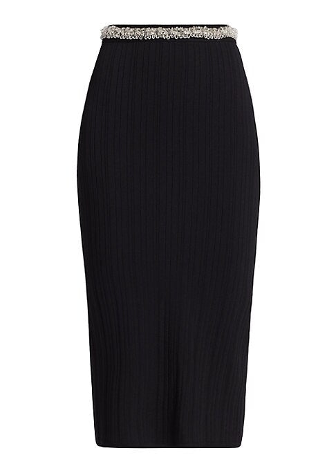 Beaded Rib Midi Skirt