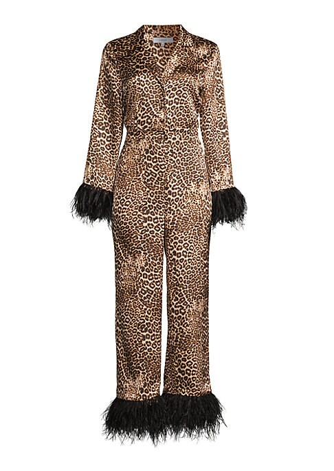 Feathered Leopard Glam Jumpsuit