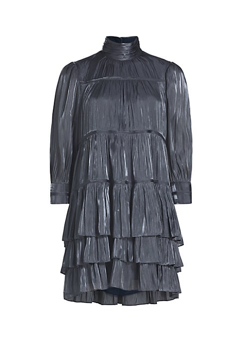 Shimmering Tiered Mini Dress