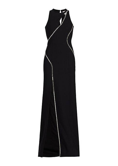 Glimmering Cut-Out Evening Gown