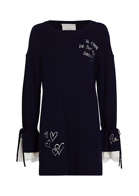 Embroidered Bell Cuff Dress