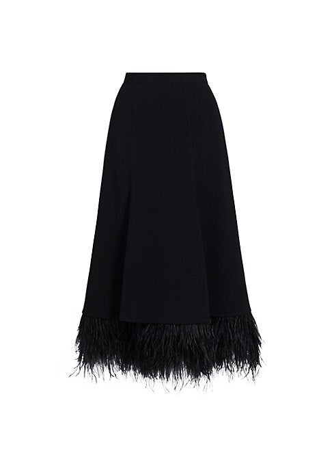 Feathered A-Line Skirt