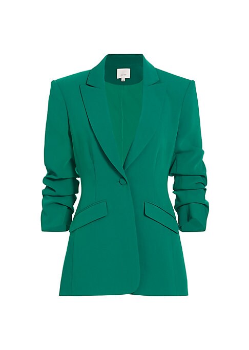 Gathered Sleeve Chic Blazer