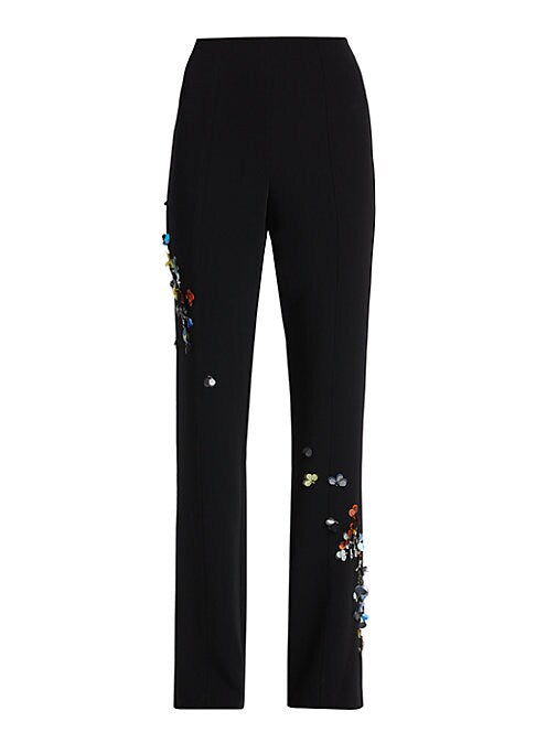 Floral Sequin Trousers