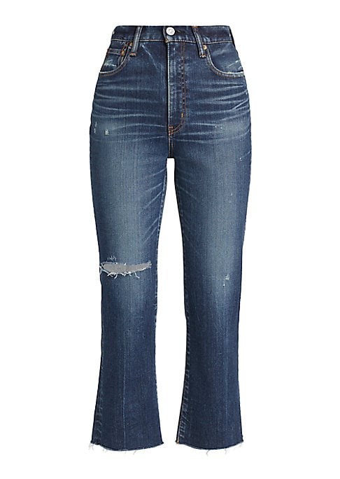 Distressed Flare Denim Pants