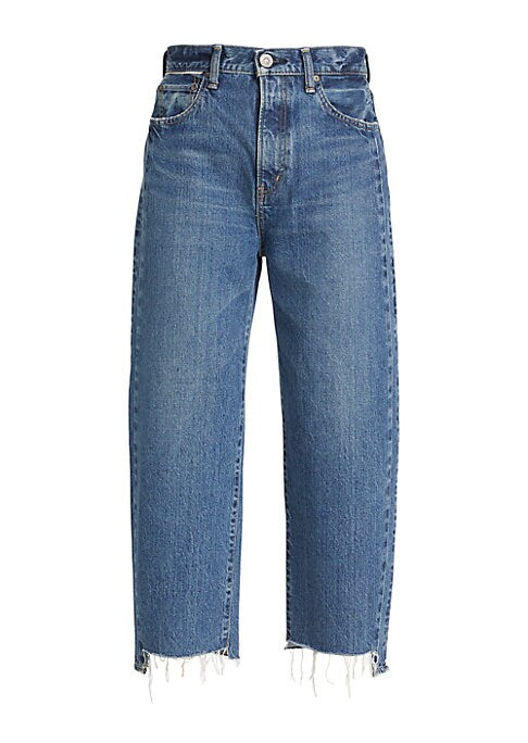 Asymmetric Wide-Leg Jeans