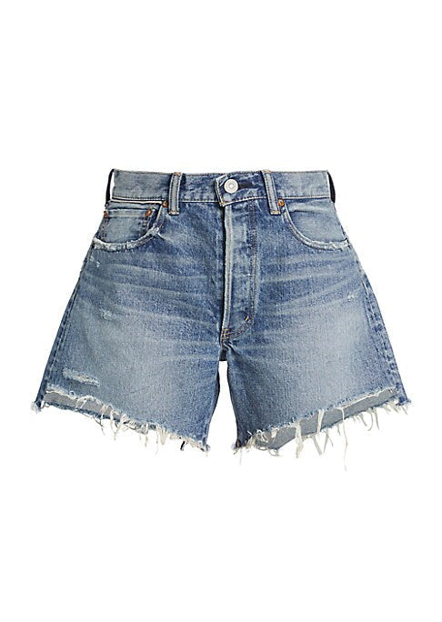 Raw Edge Denim Shorts
