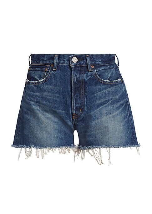 Whiskered Denim Cutoffs