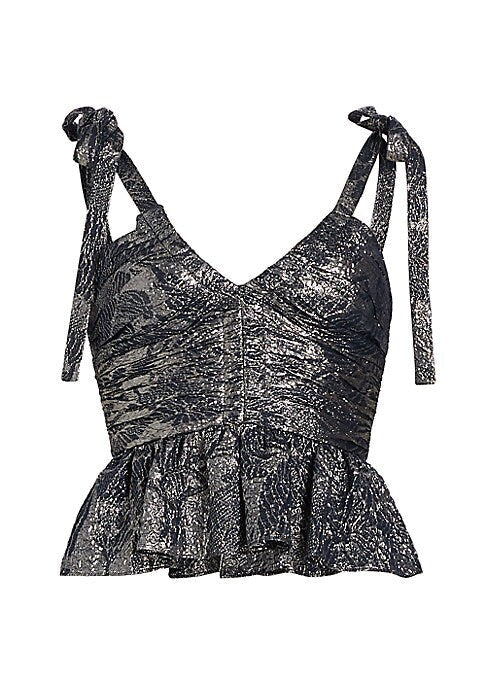 Gilded Peplum Chic Top