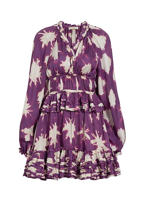 Silk Tie-Dye Mini Dress