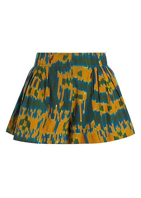 Bright Geometric Pull-On Shorts