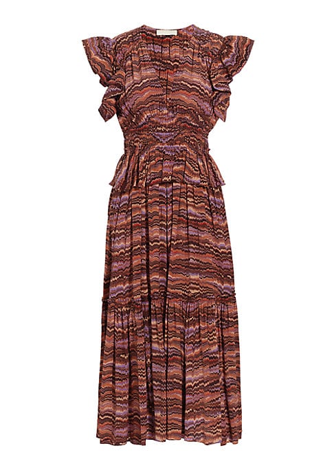 Marble Elegance Midi Dress
