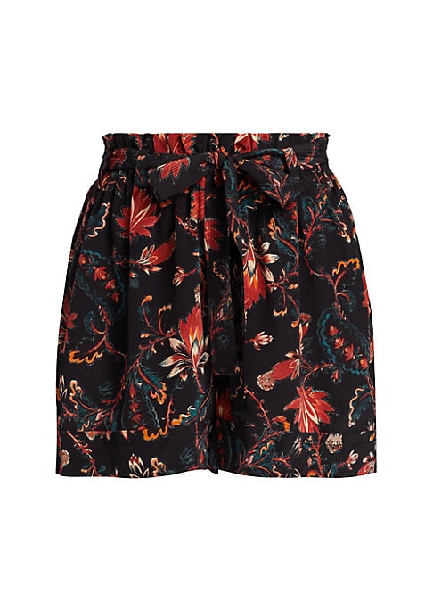 Silk Paperbag Style Shorts