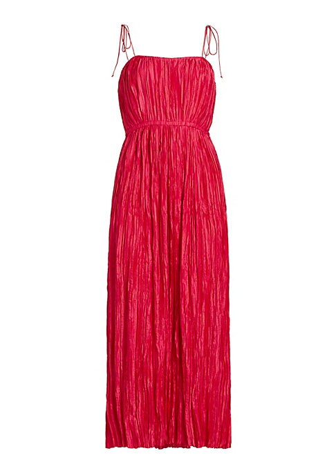 Sleeveless Crinkle Midi Dress