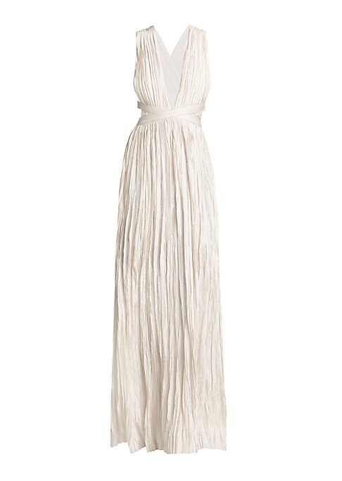 Vibrant V-Neck Gown
