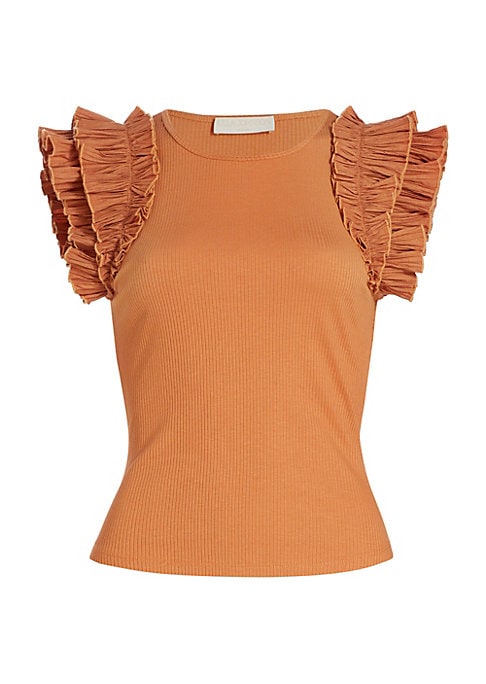 Ruffled Elegance Knit Top