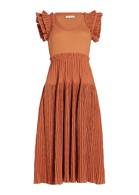 Ruffled Elegance Midi Dress