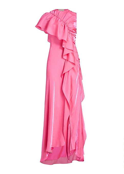 Drama Ruffle Evening Dress