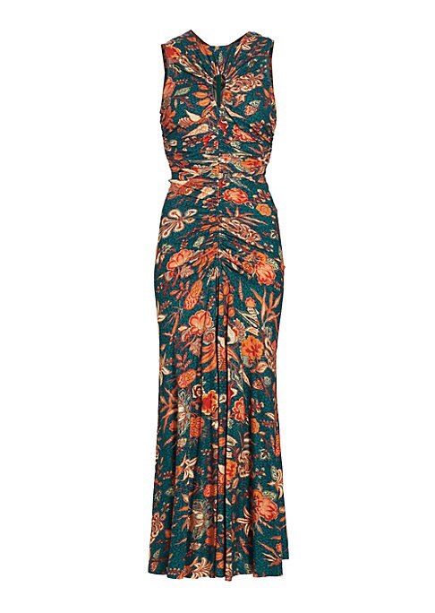 Keyhole Cotton Trumpet Dress