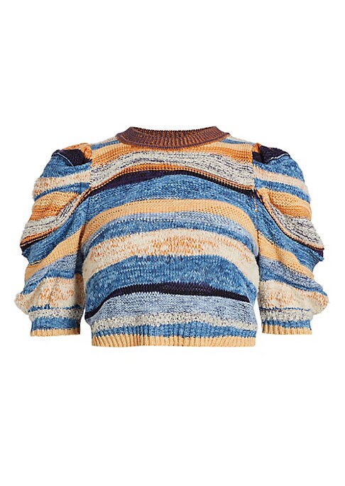 Vintage Stripe Puff Top