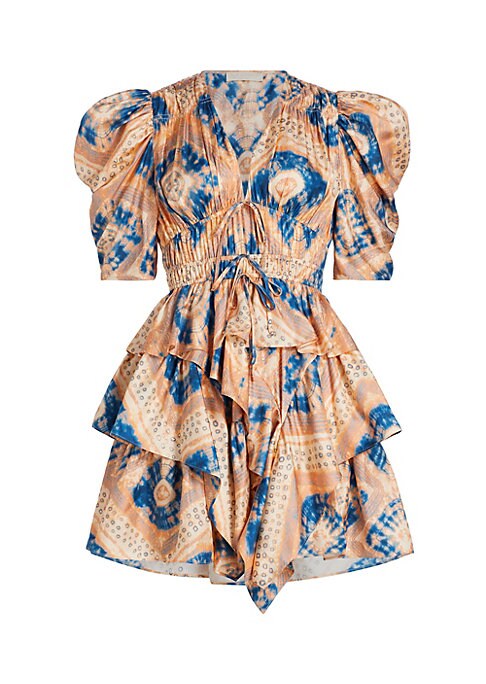 Ruffled Tie-Dye Minidress