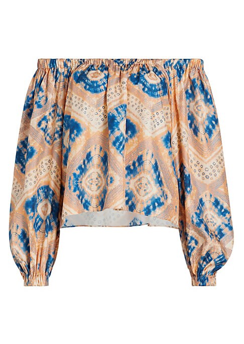 Silk Tie-Dye Blouse