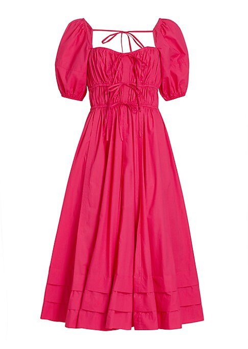 Charming Puff Midi Dress