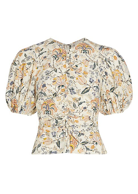 Silk Puff Sleeve Top