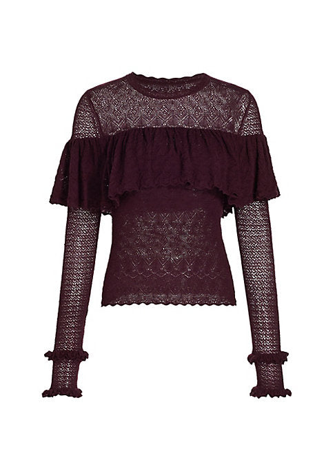Ruffled Knit Top