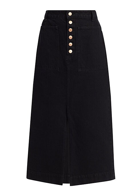 Chic Slit Denim Skirt