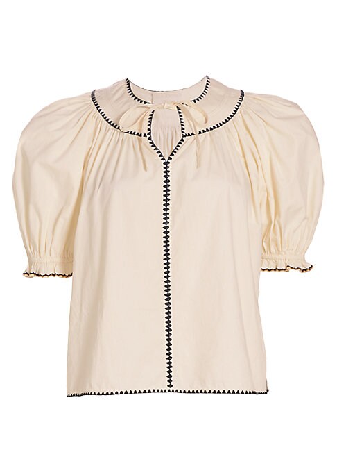 Geometric Puff Top