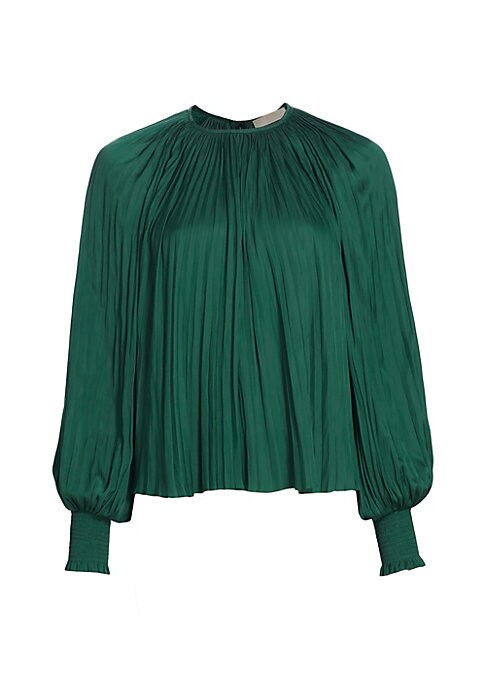 Flowy Satin Pleated Top
