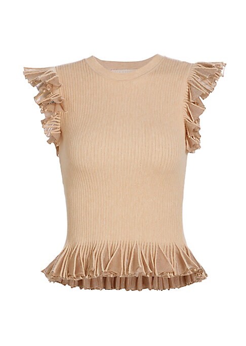 Ruffled Knit Elegance Top