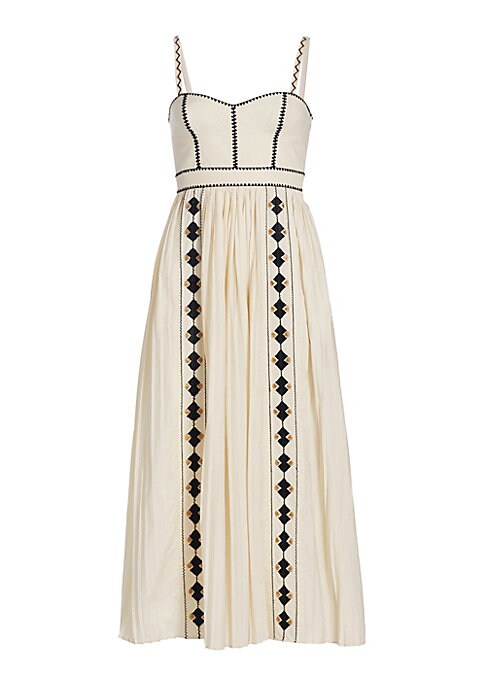 Chic Embroidered A-Line Dress