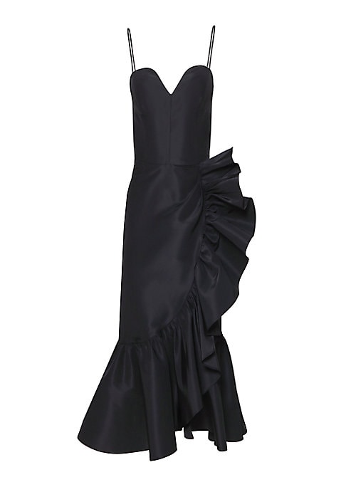 Ruffled Elegance Midi Dress