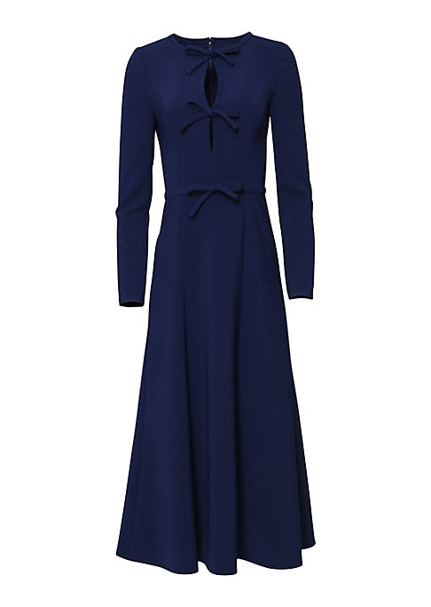 Chic Bow Detail Midi Dress