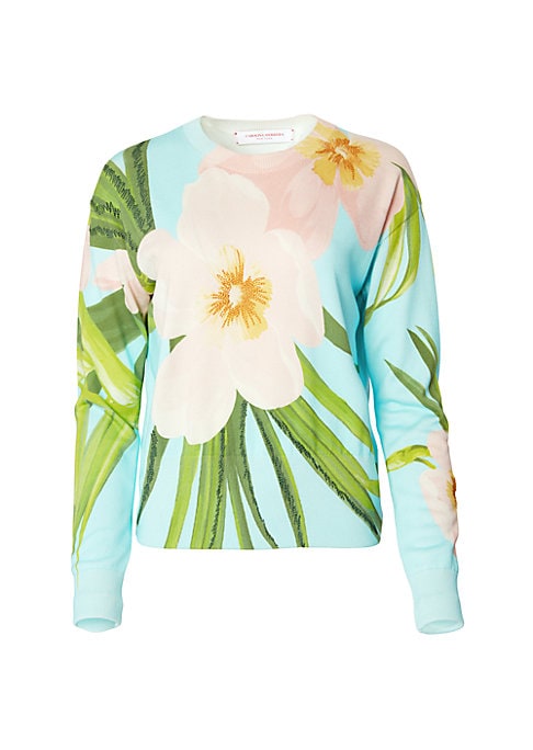 Tropical Blossom Knit Sweater