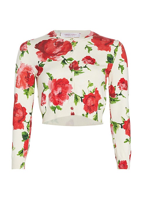 Charming Floral Silk Cardigan