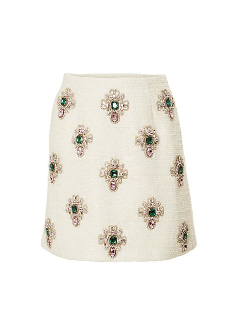 Crystal Tweed Miniskirt