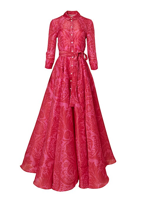 Vibrant Silk Shirt Dress
