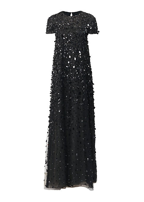 Shimmering Sleeved Gown