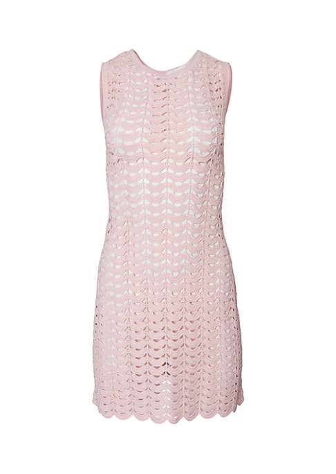 Scallop Crochet Mini Dress