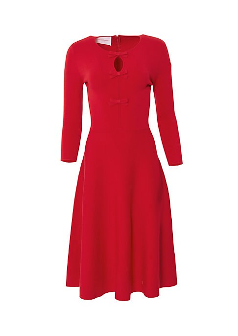 Elegant Knit Bow Dress
