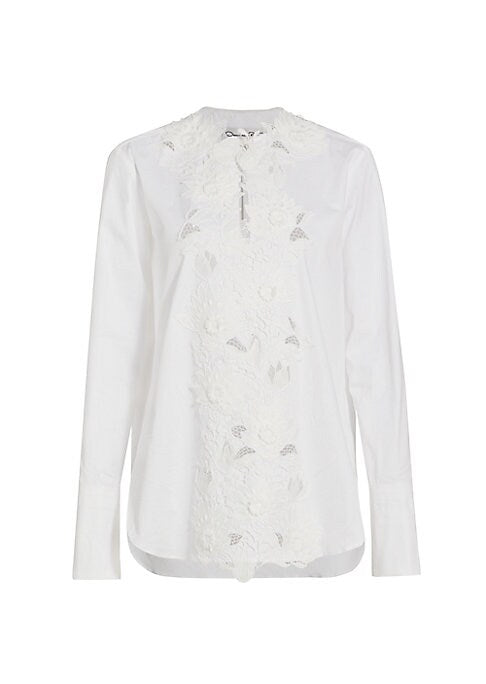 Luxe Lace Poplin Blouse