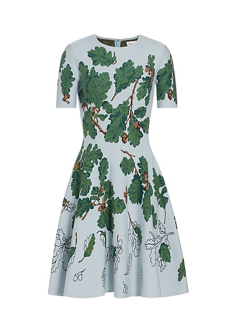 Acorn Jacquard Flare Dress