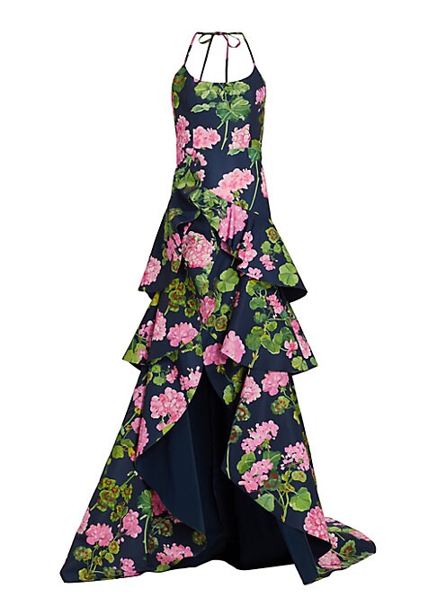 Vibrant Floral Ruffle Dress