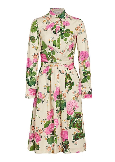 Floral Wrap Midi-Dress