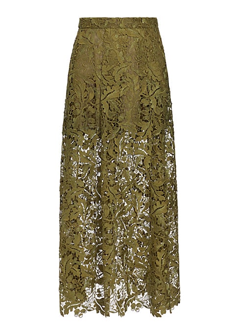 Lace Acorn Midi Skirt