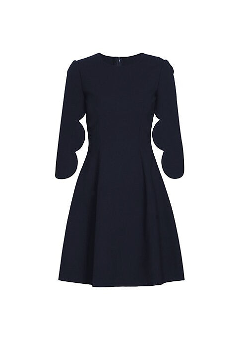 Chic Scallop-Trim Dress
